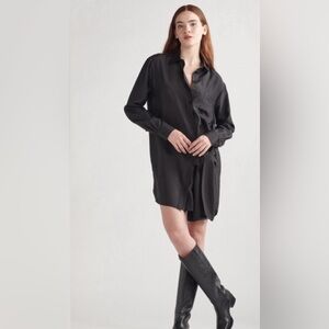 Thakoon Silk Wrap Tie Shirt Dress